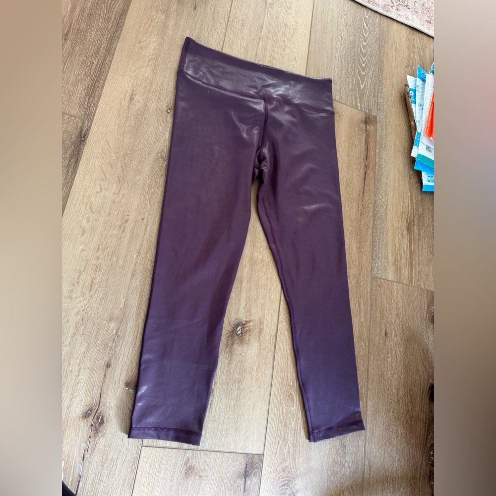 ZYIA Purple Metallic Leggings